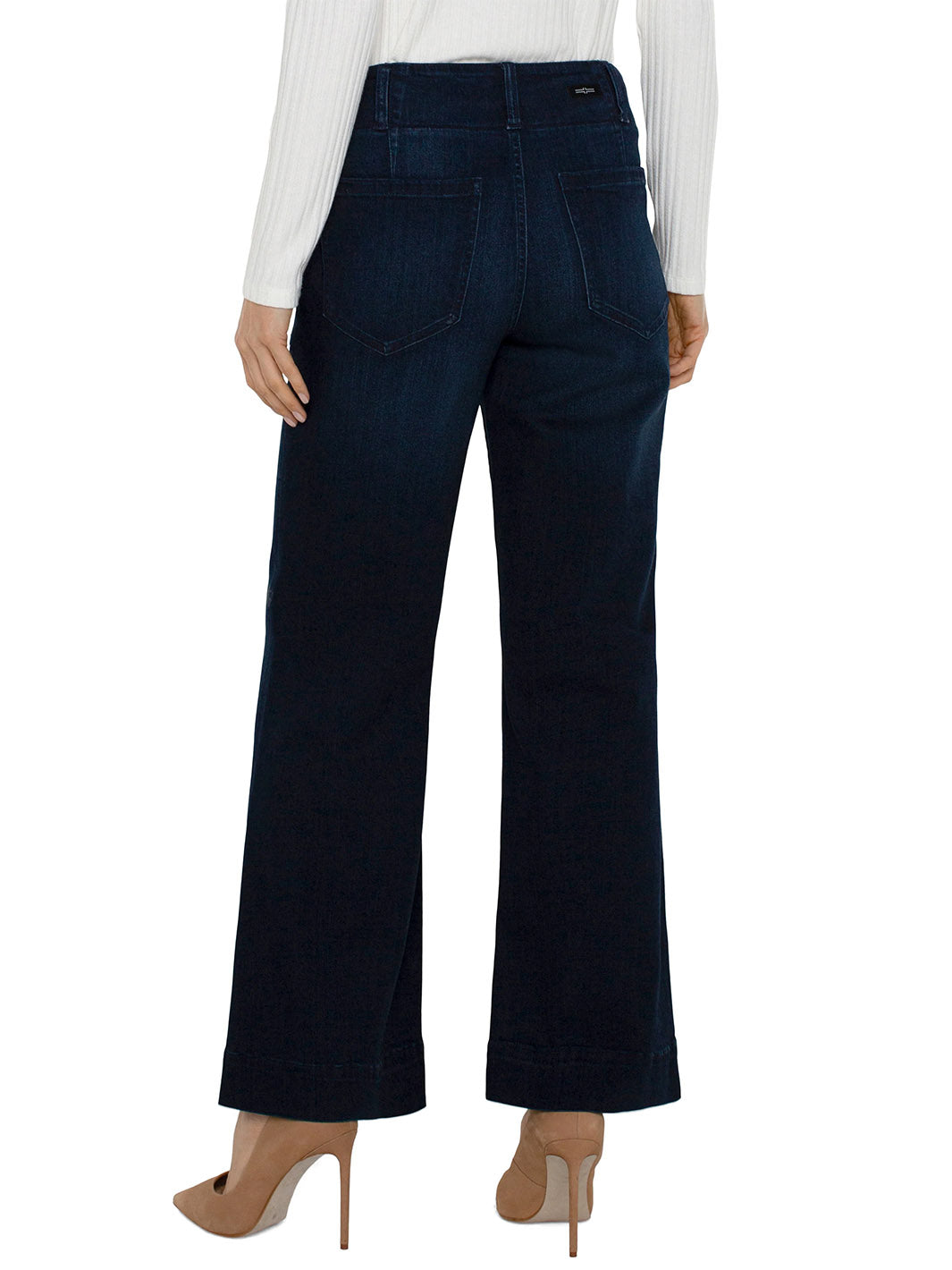 Patch Pocket Wide Leg Trouser in Summit Lake