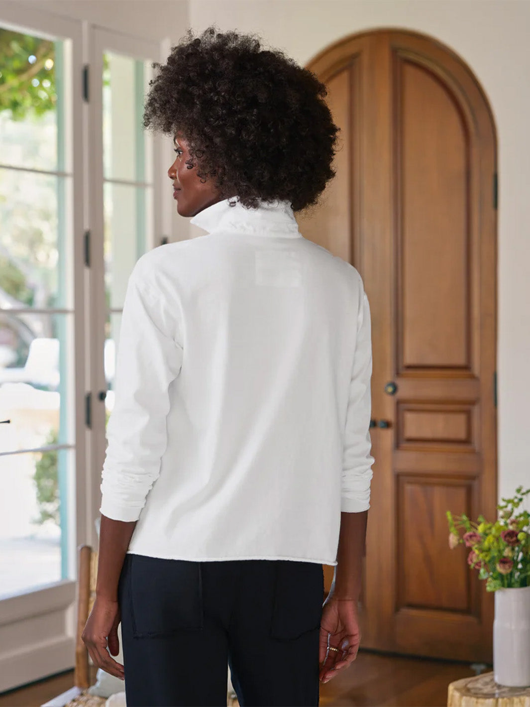 Patrick Heritage Jersey Popover Henley in White