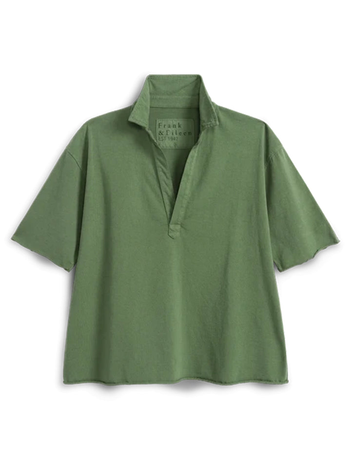 Patty Short-Sleeve Popover Henley in Nori