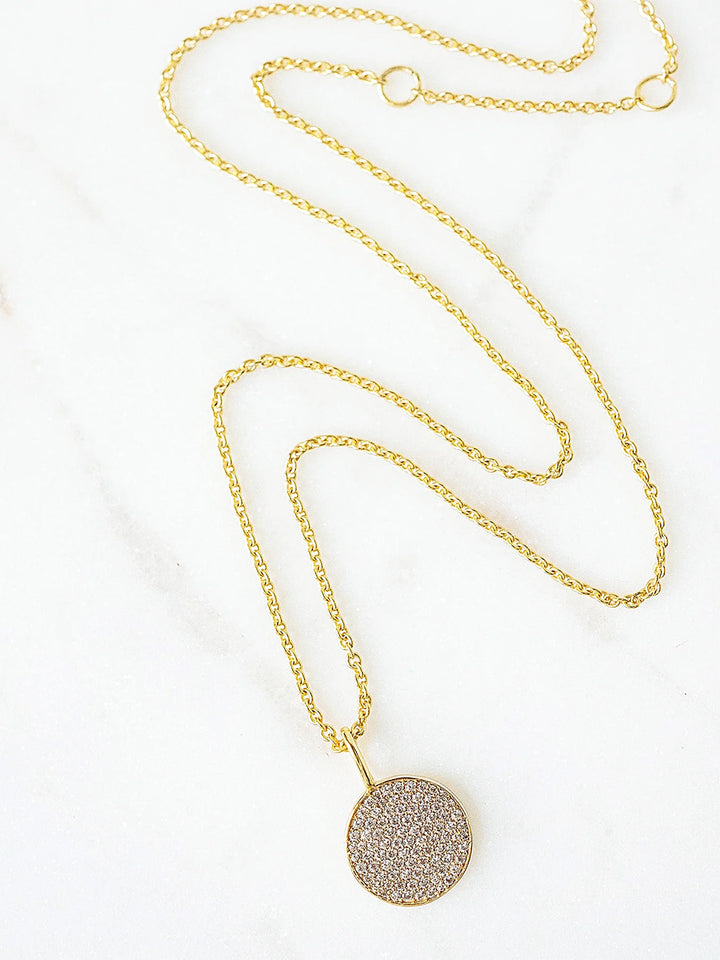 Pavé Cubic Zirconia Pendant Necklace