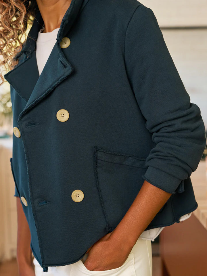 Mini Belfast Crop Peacoat in Vintage Navy