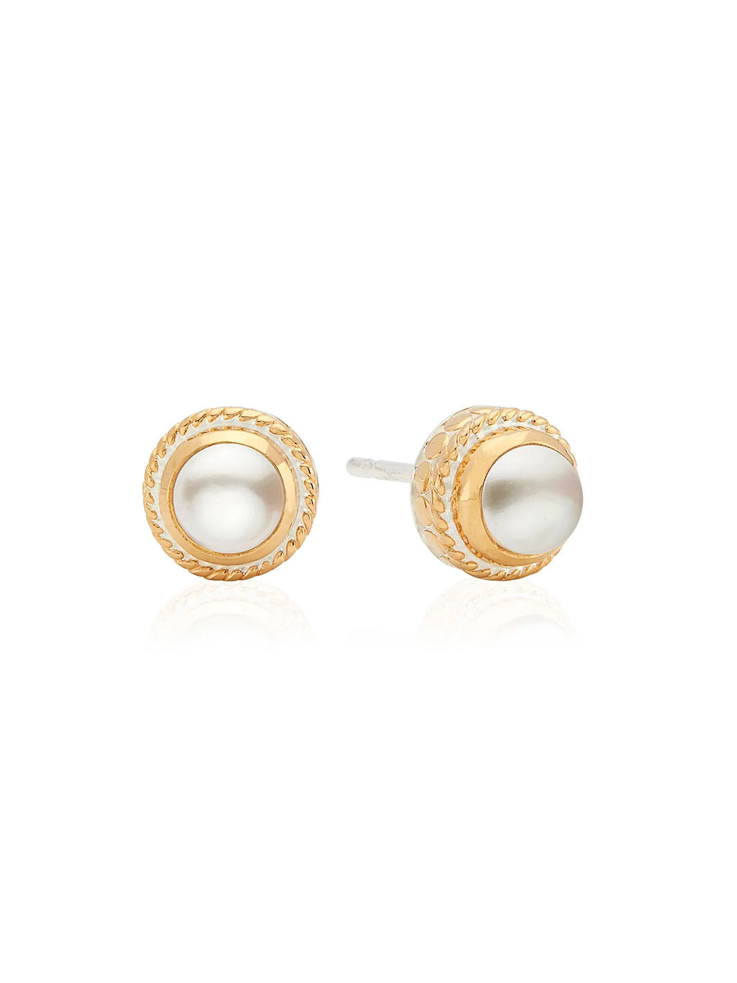 Pearl Stud Earrings in Gold/Sterling Silver
