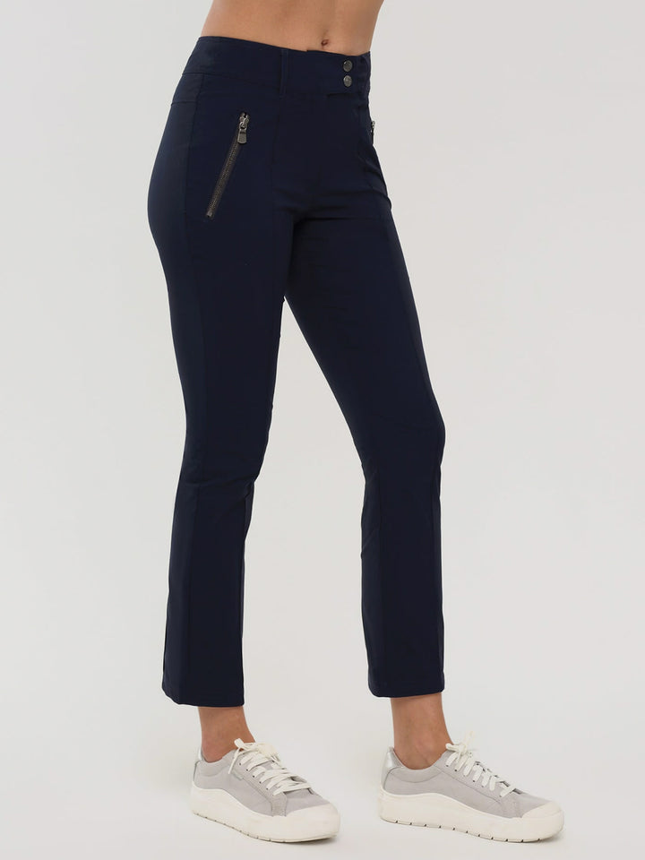 Peggy Curvy Zippered Pants in Black