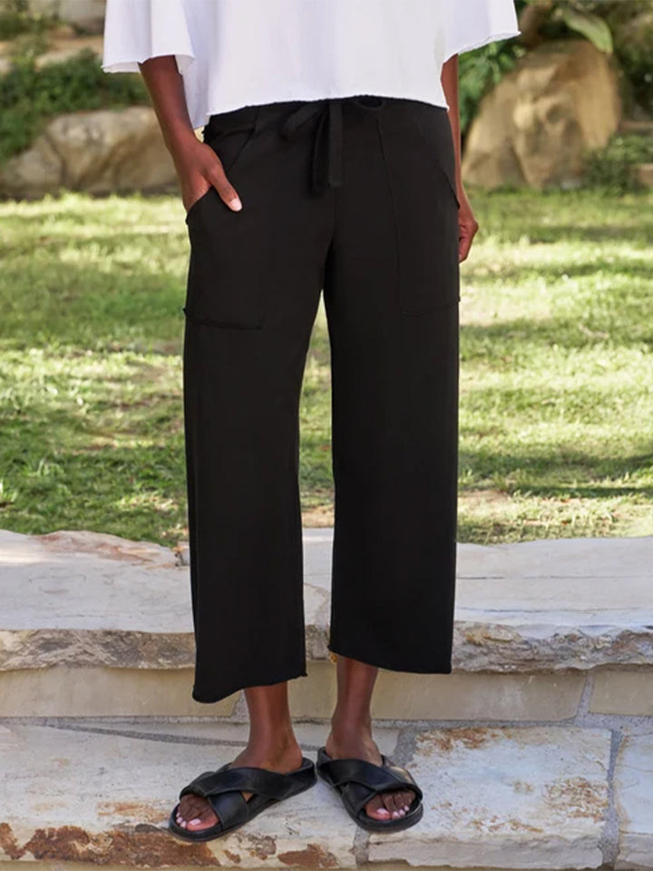 Penny Patch Pocket Jersey Pant in Black