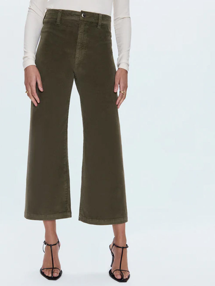 Penny High Rise Wide Leg Crop Jean in Sequoia