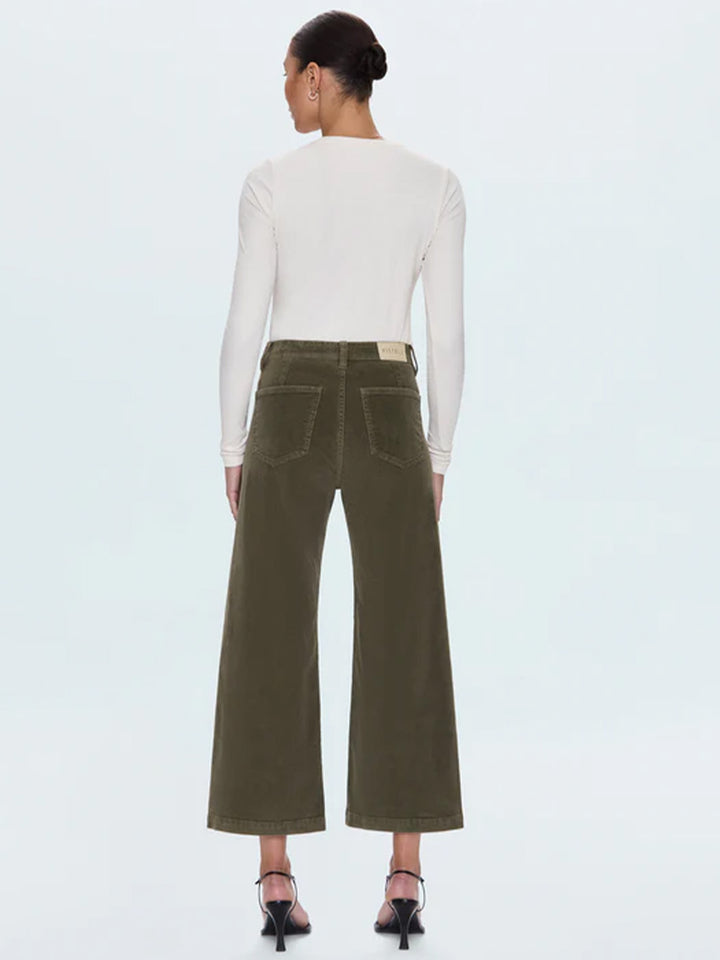 Penny High Rise Wide Leg Crop Jean in Sequoia