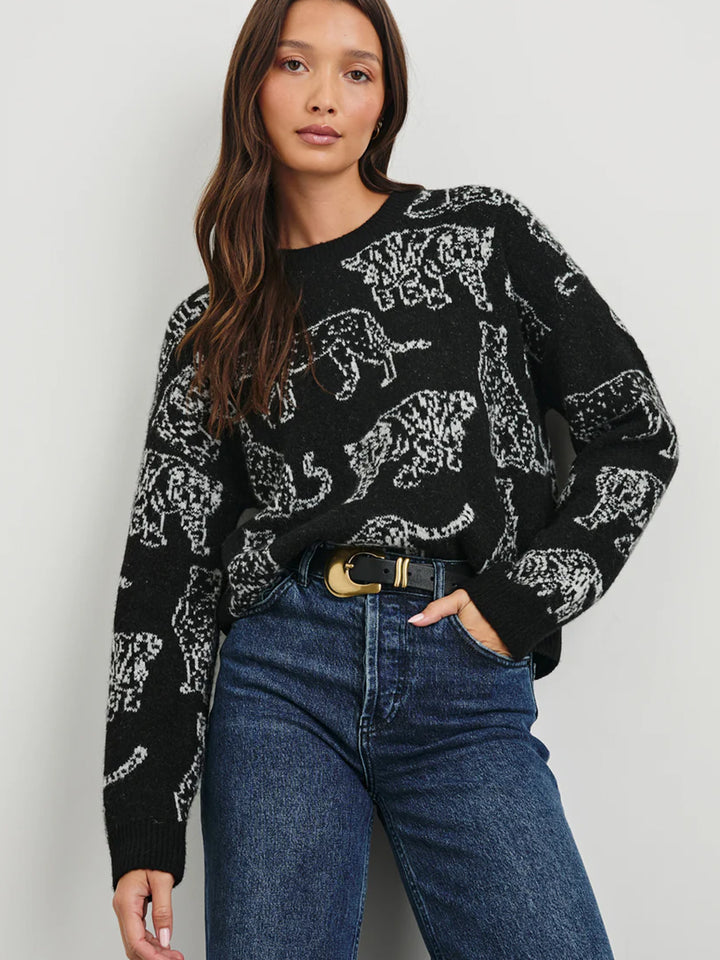 Perci Sweater in Charcoal Cats