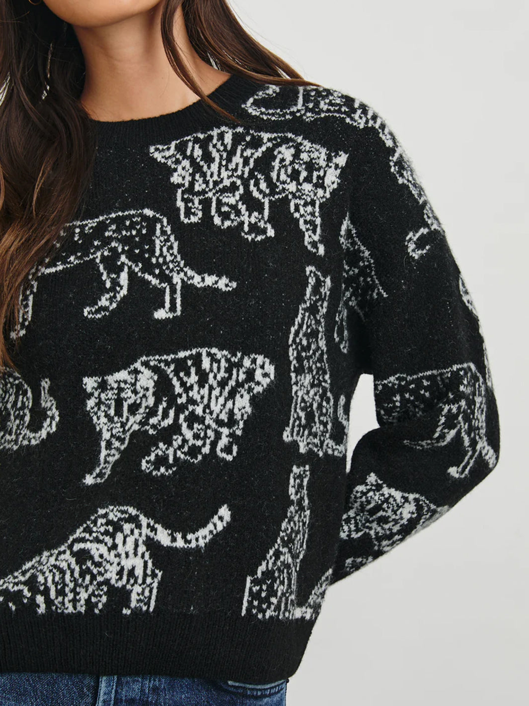 Perci Sweater in Charcoal Cats