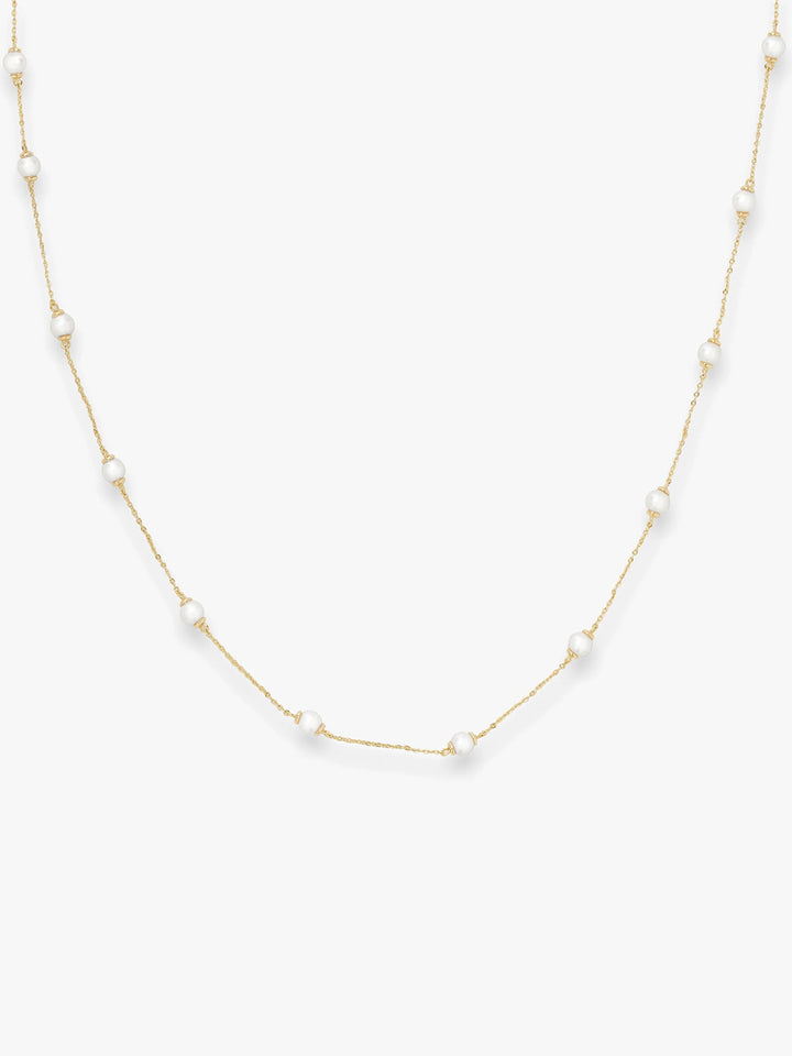 Perfect Pearl Infinity Necklace in Gold