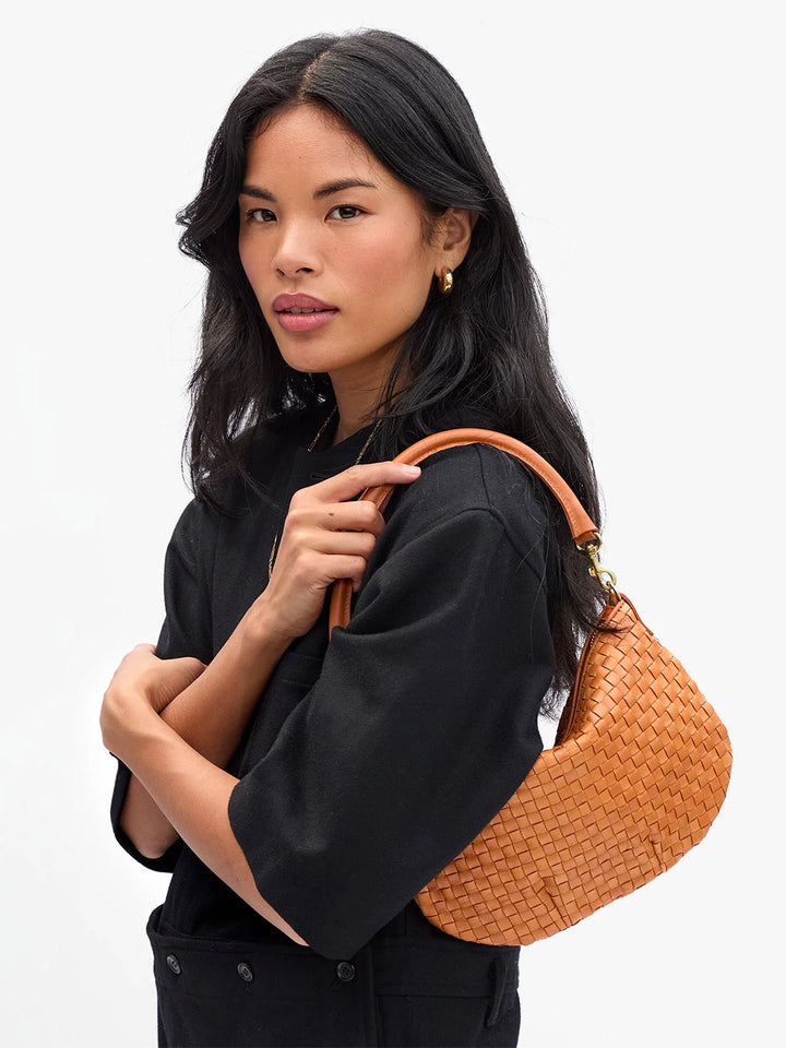 Petite Moyen Bag in Natural Woven Checker