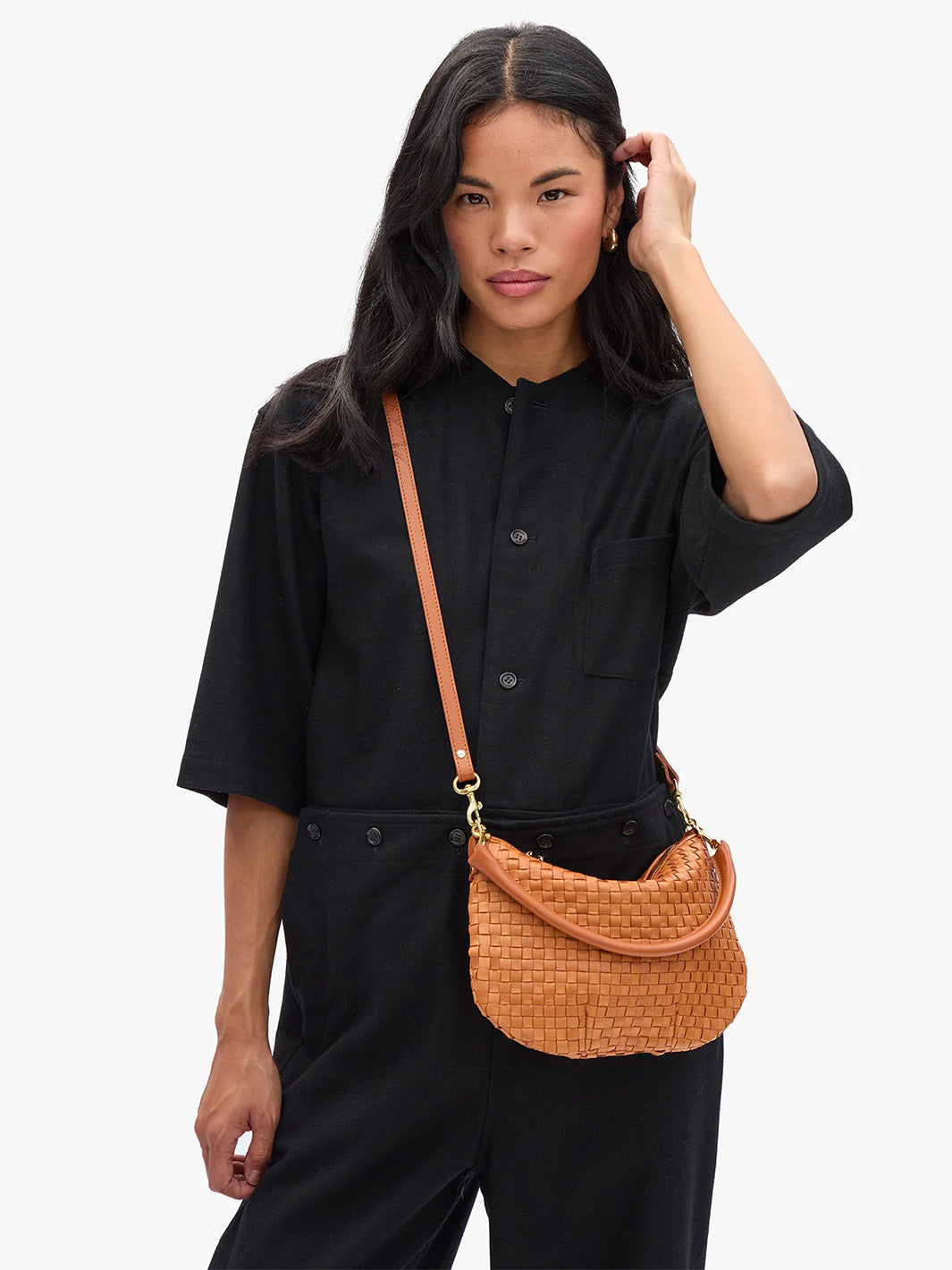 Petite Moyen Bag in Natural Woven Checker