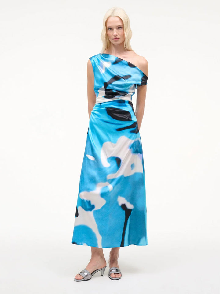 Phare Silk Dress in Blue Haze