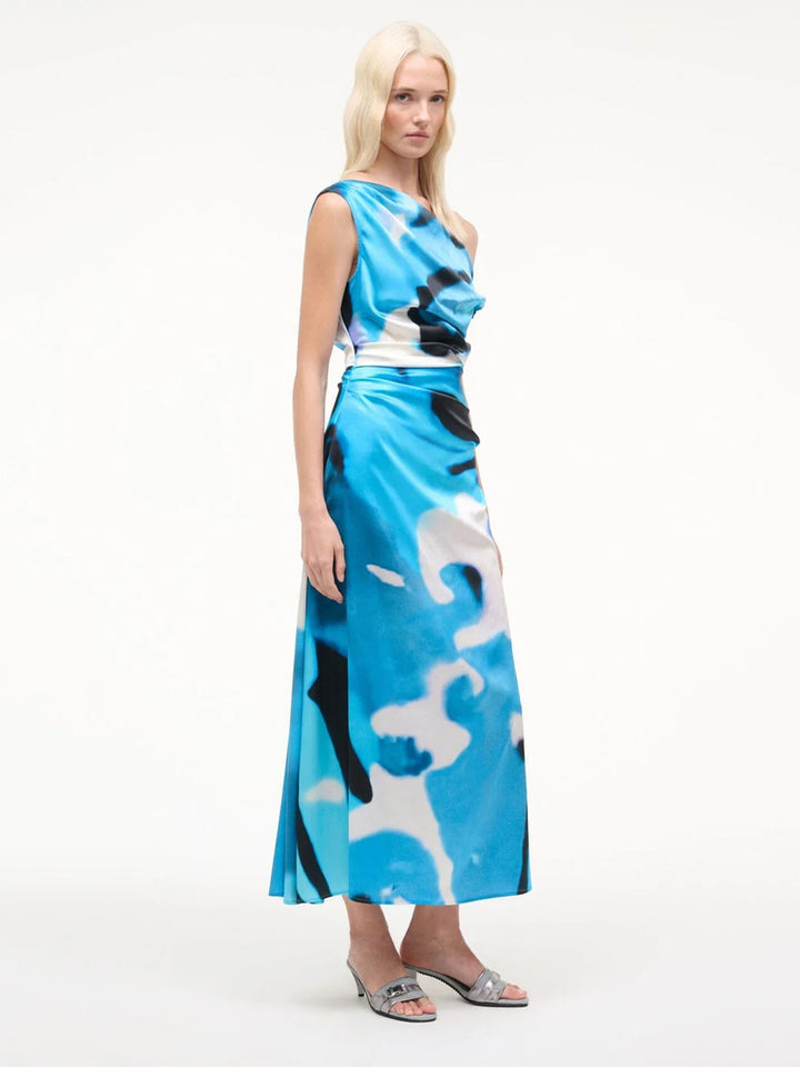 Phare Silk Dress in Blue Haze