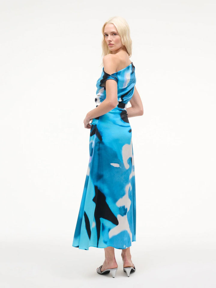 Phare Silk Dress in Blue Haze