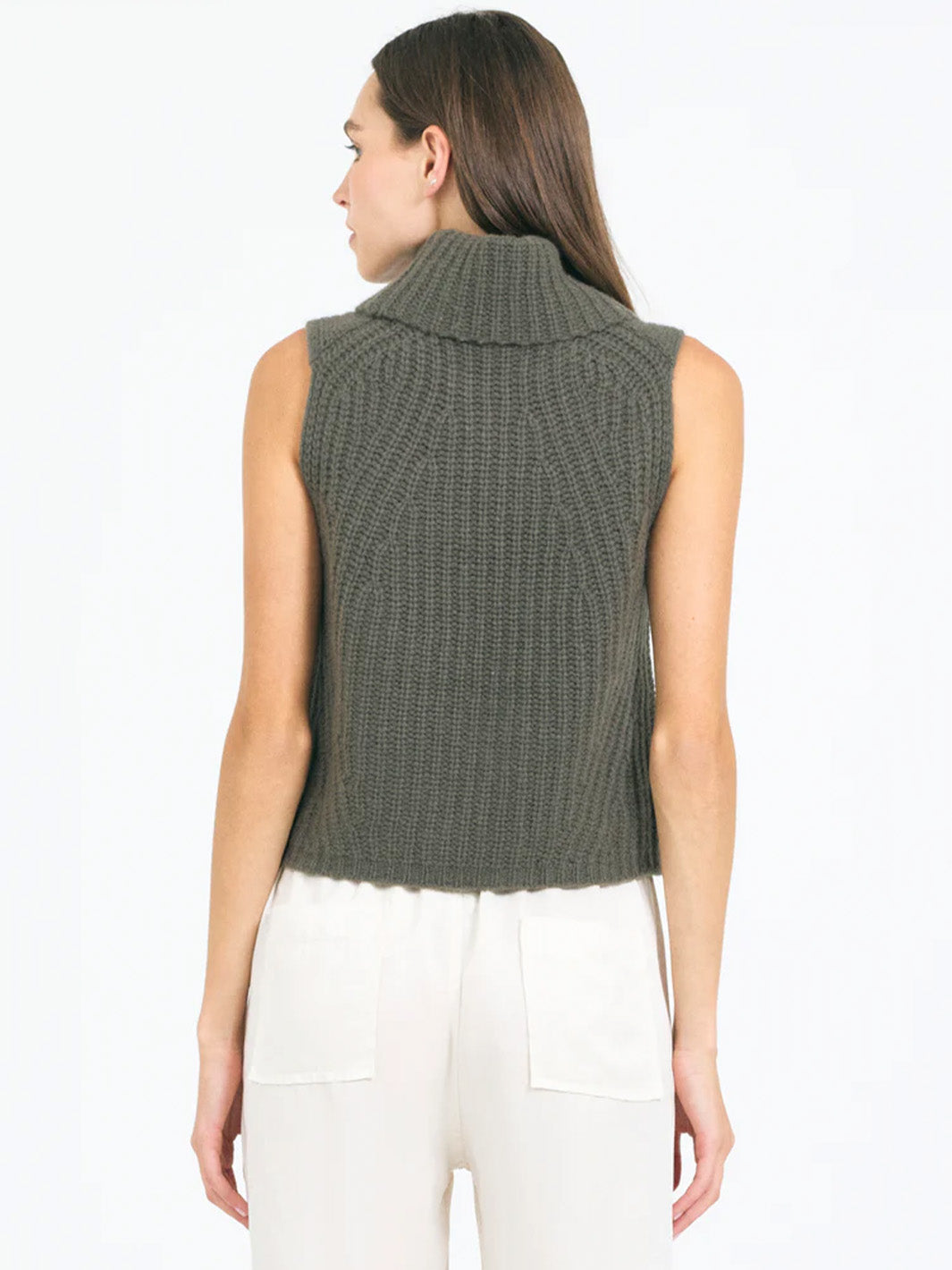 Polly Cashmere Vest in Fur