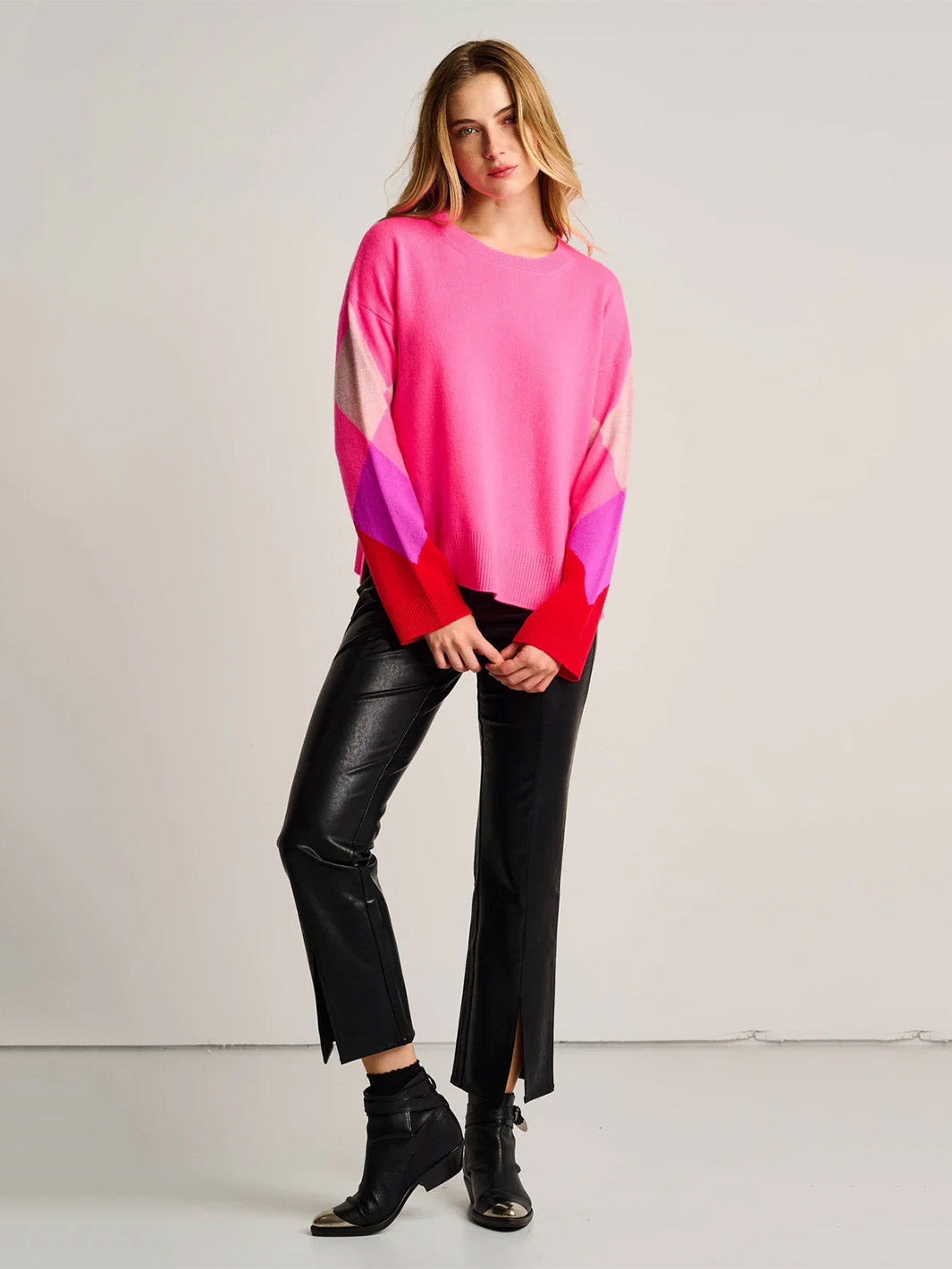 Power Surge Sweater in Neon Pink