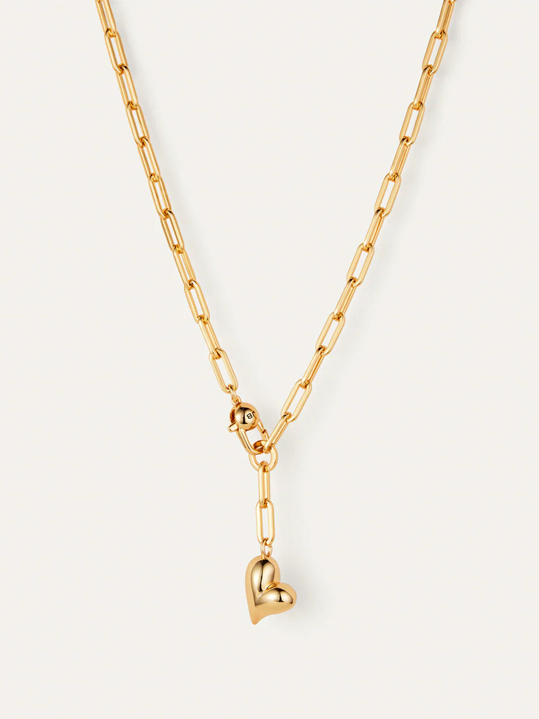 Puffy Heart Necklace in Gold