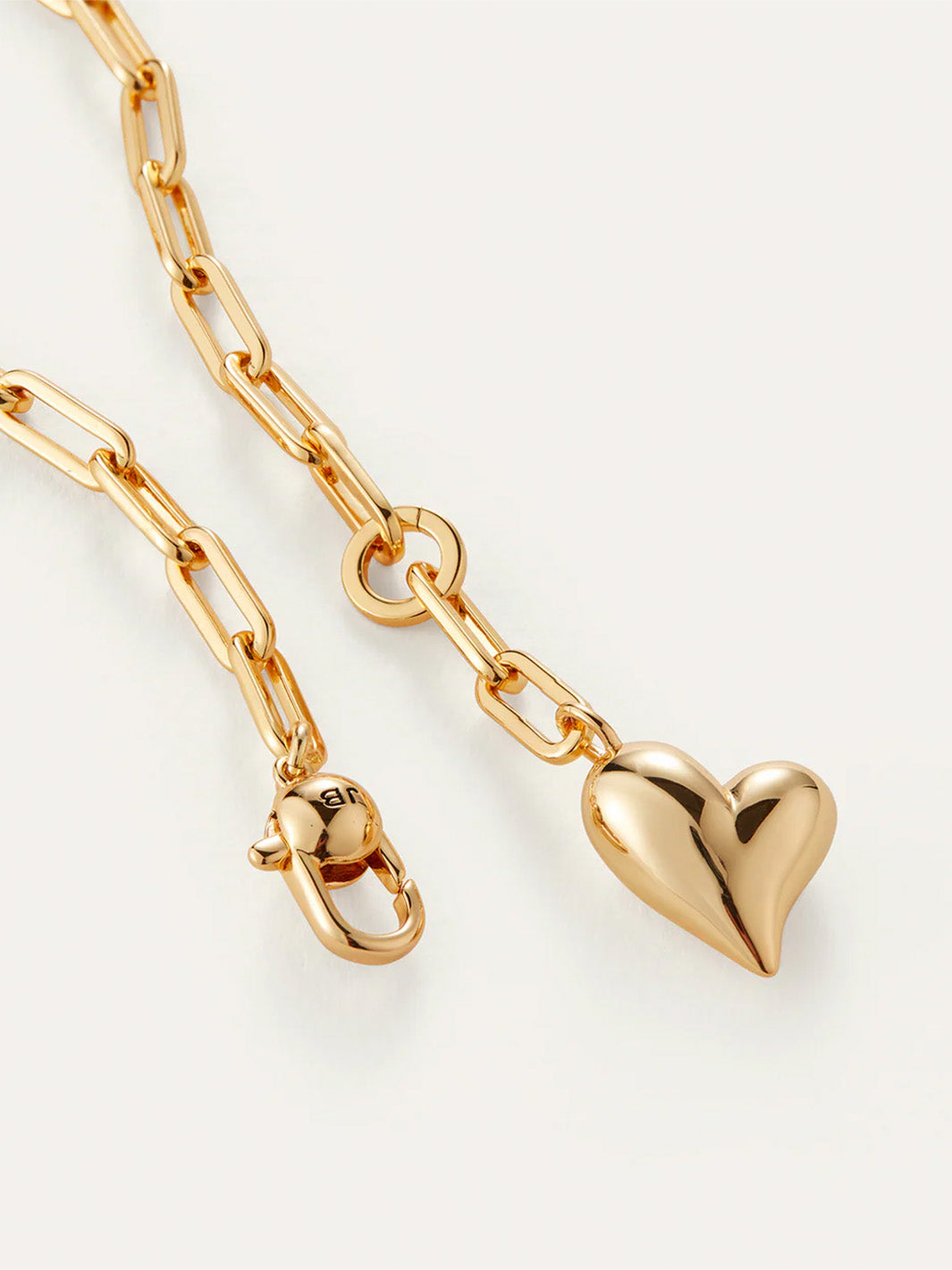 Puffy Heart Necklace in Gold
