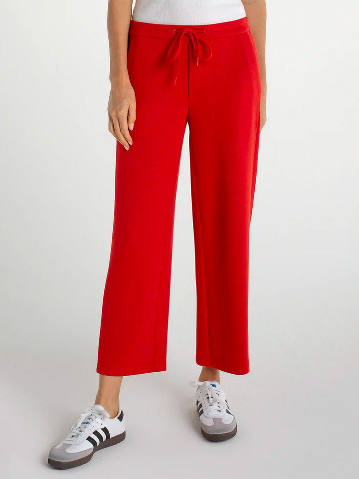 Pull-on Wide Leg Crop in Fire Brick