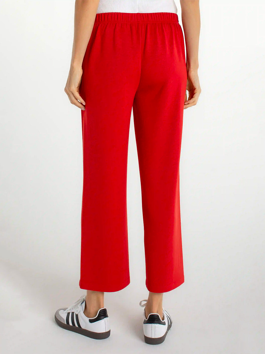 Pull-on Wide Leg Crop in Fire Brick
