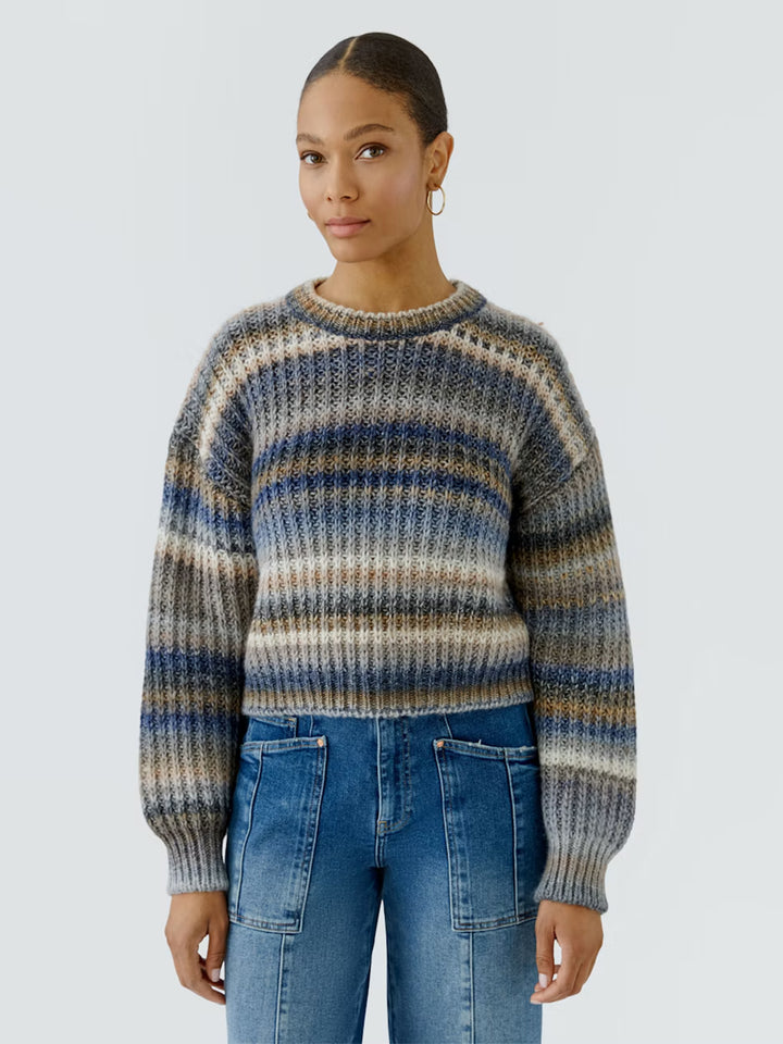 Pullover in Light Brown Blue