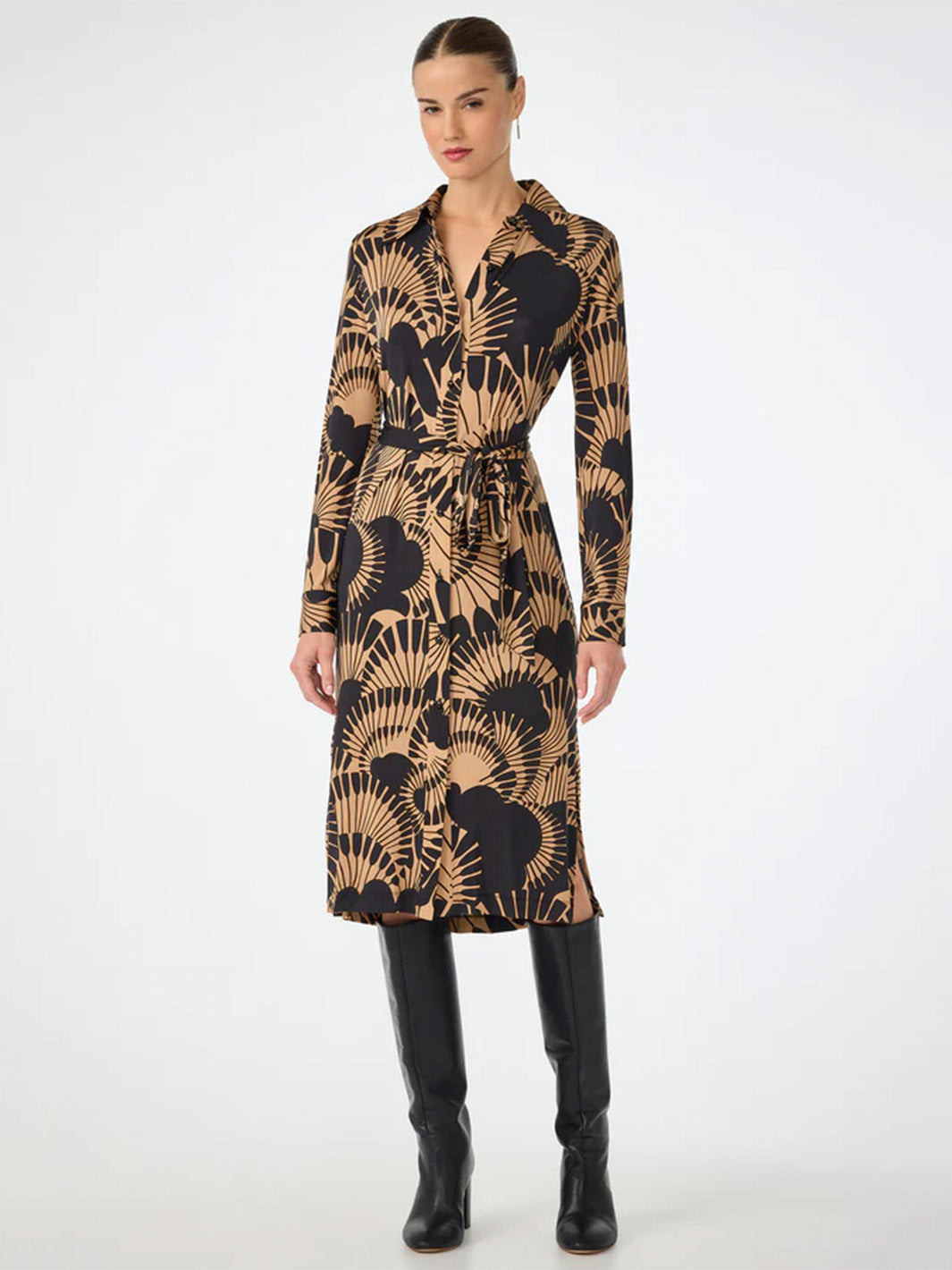 Radio City Wrap Dress in Juniper Jersey