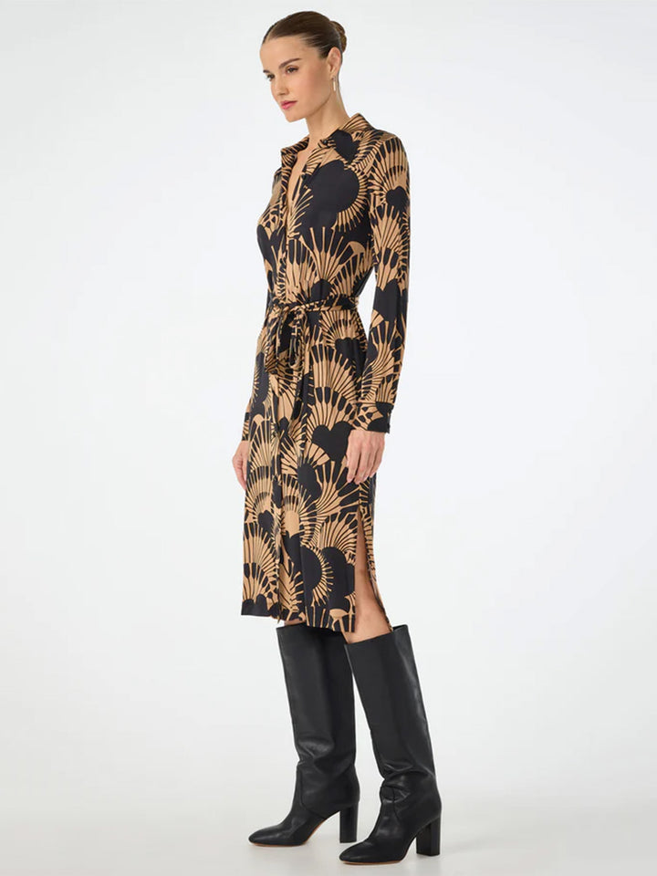 Radio City Wrap Dress in Juniper Jersey
