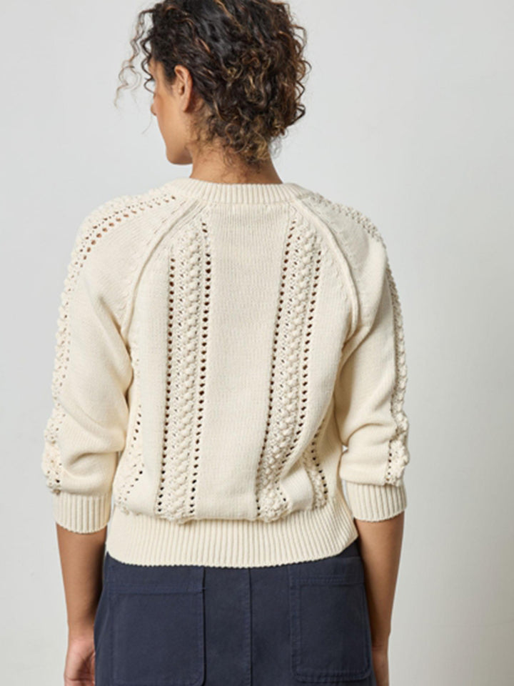 3/4 Sleeve Raglan Cardigan in Sand