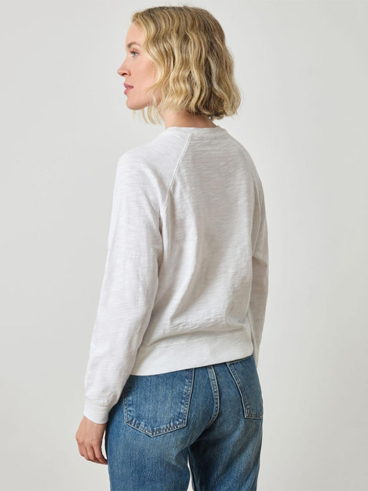 Raglan Sleeve Graphic Tee in White