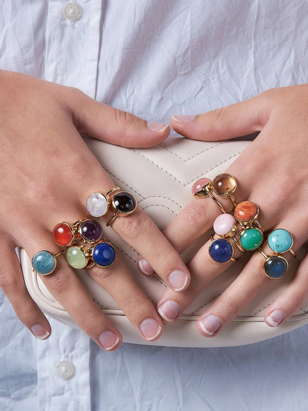 Rainbow Ring in Black Onyx