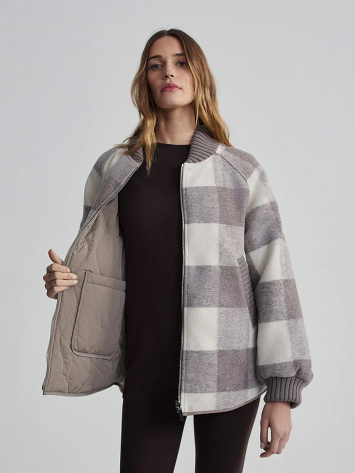 Reno Reversible Quilt Jacket in Fungi