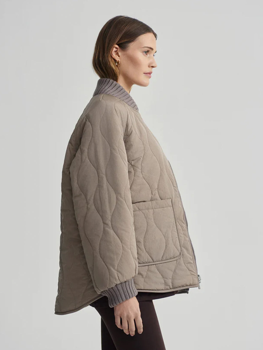 Reno Reversible Quilt Jacket in Fungi