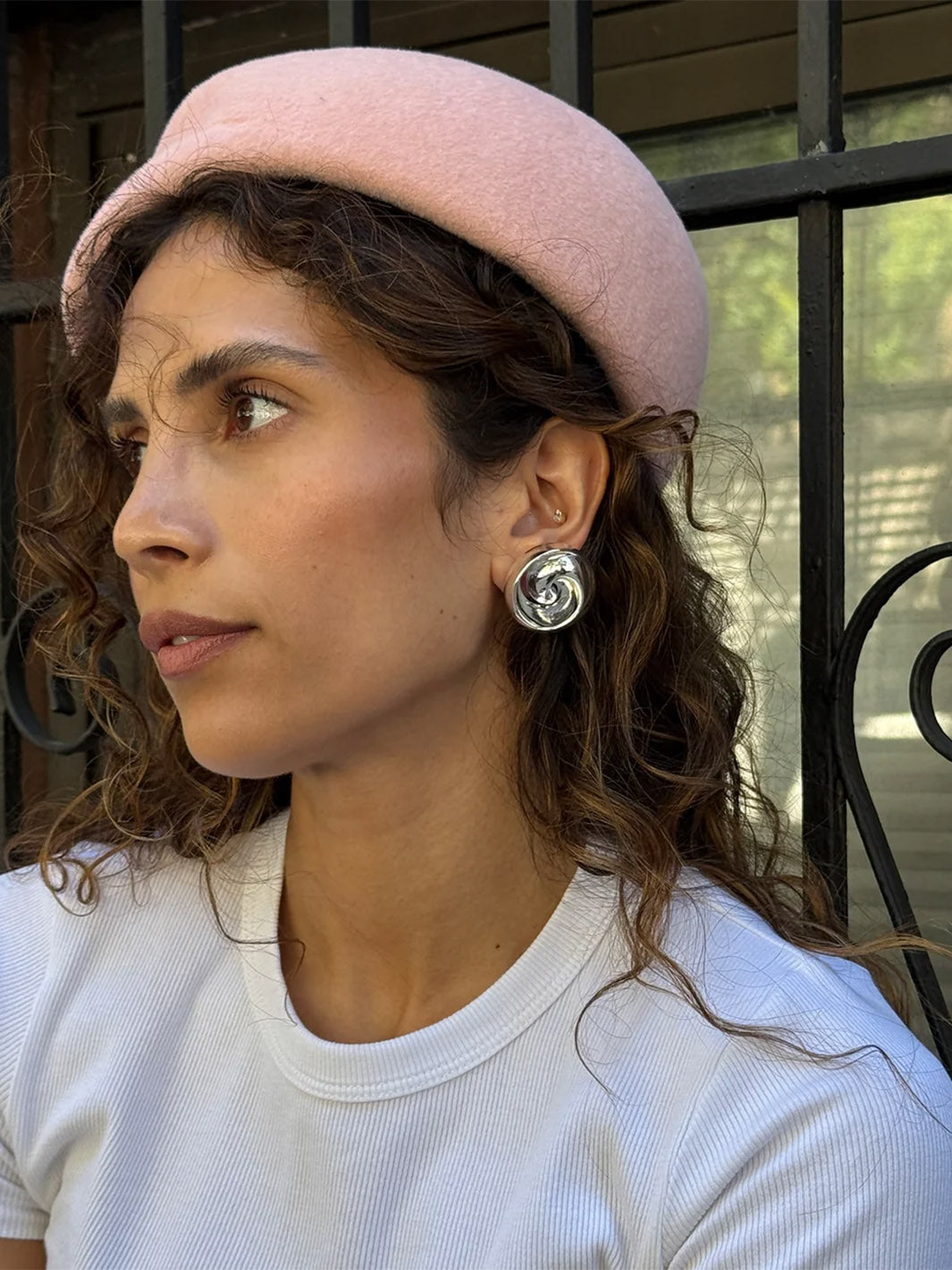 Renzo Earrings in Silver