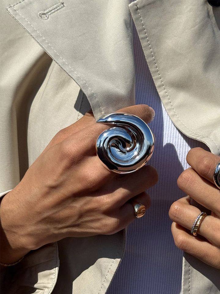 Renzo Double Ring in Silver