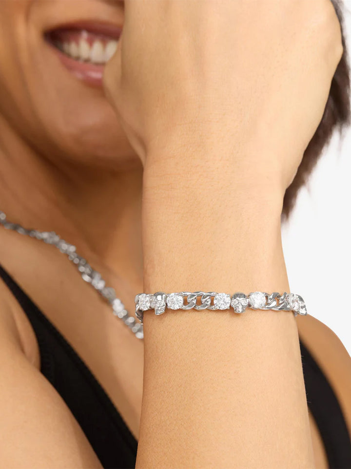 Ride or Die Chain Bracelet in Silver