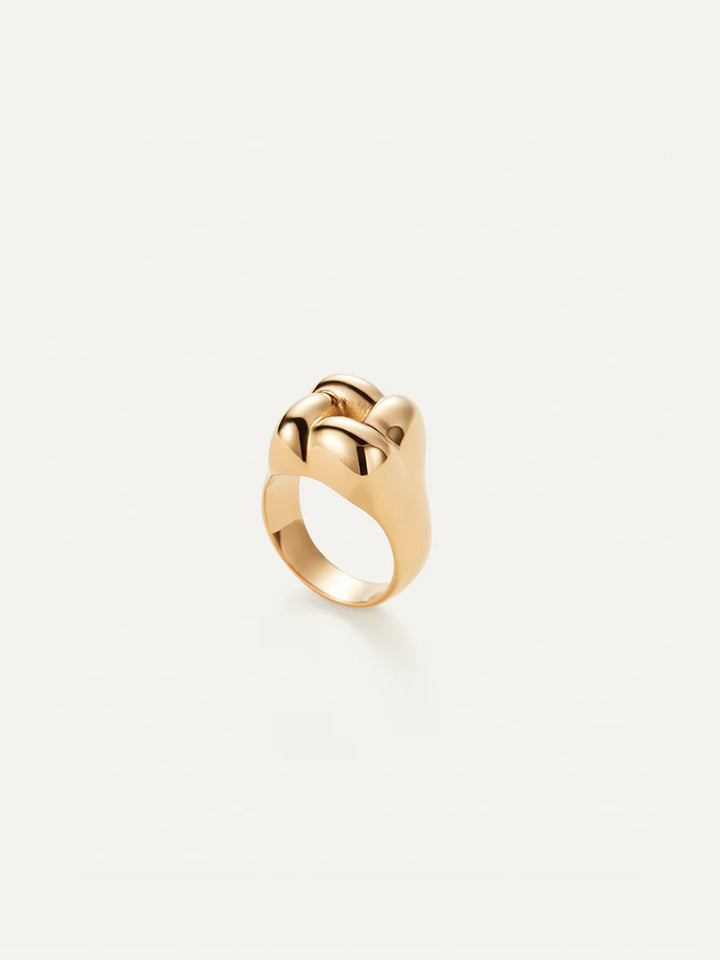 Waterproof Square Ring in Gold