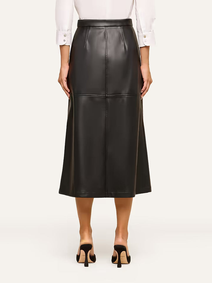 Robyn Vegan Leather Skirt in Black