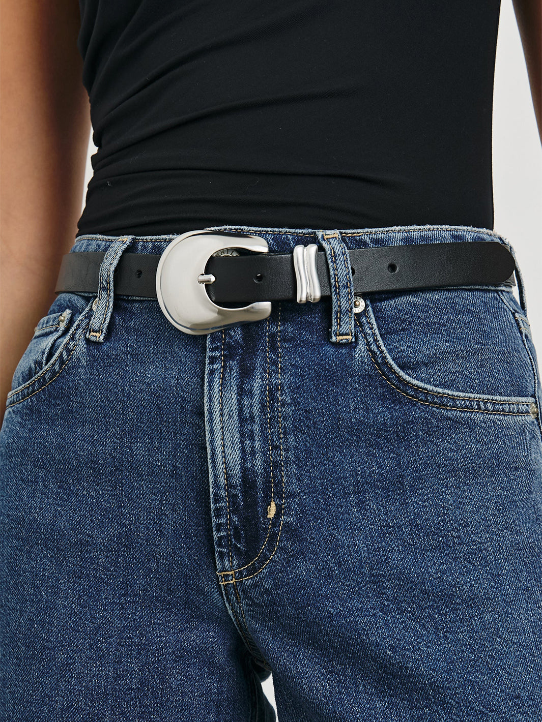Rodeo Belt in Black Silver