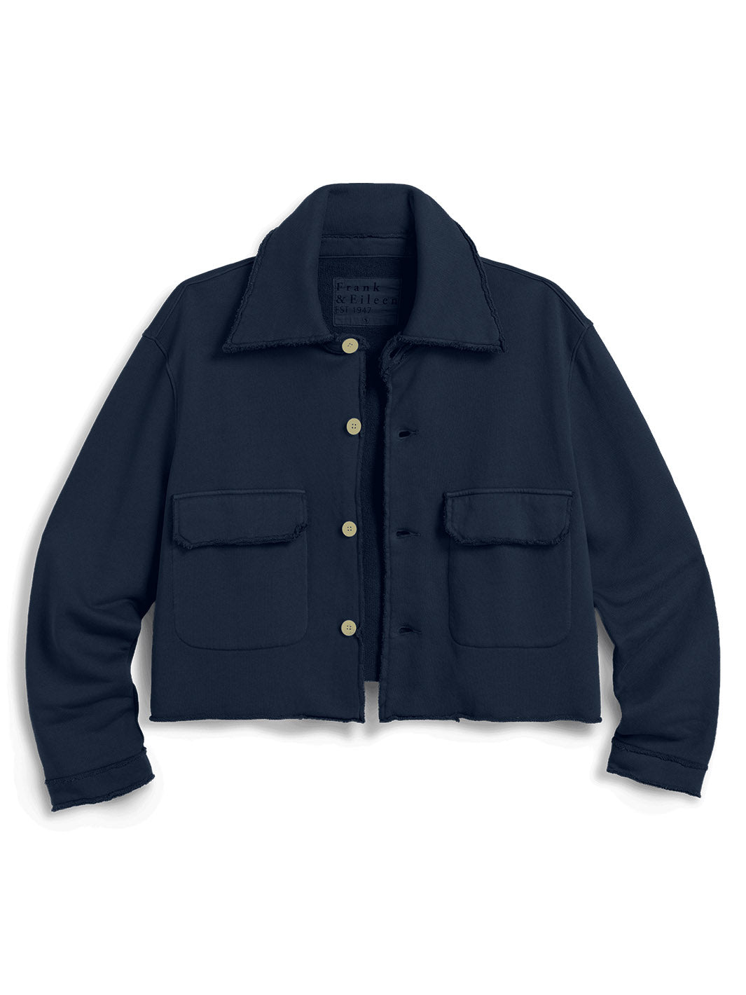 Rowan Button-Up Jacket in Classic Navy