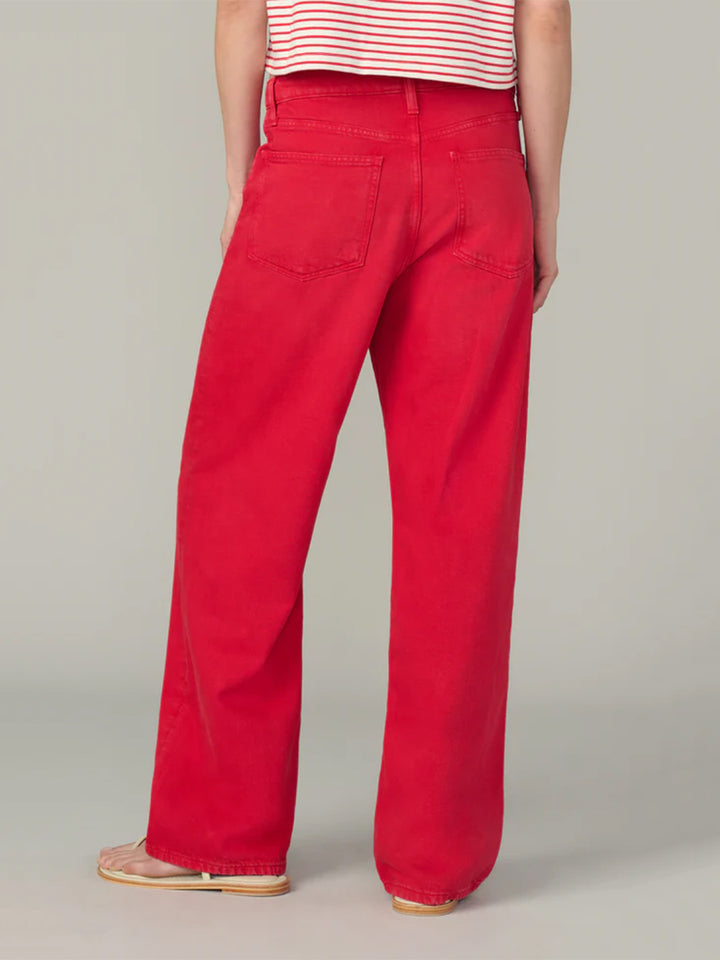The Ryan Draw Cord Jean in Cherry Red