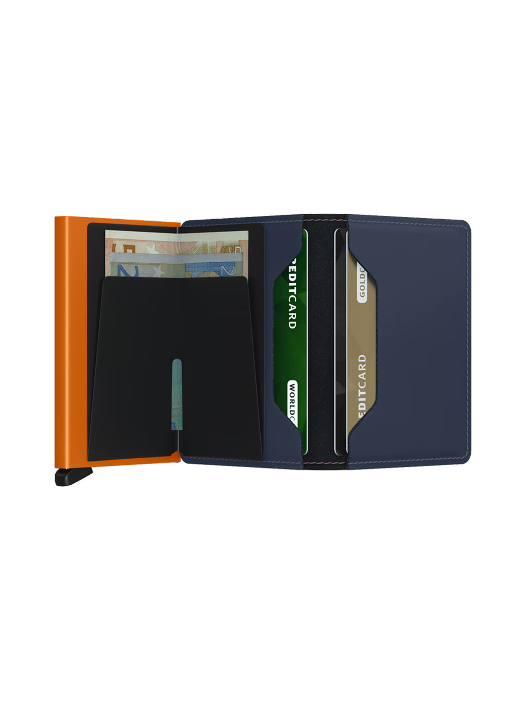 Slim Wallet Matte in Blue/Orange
