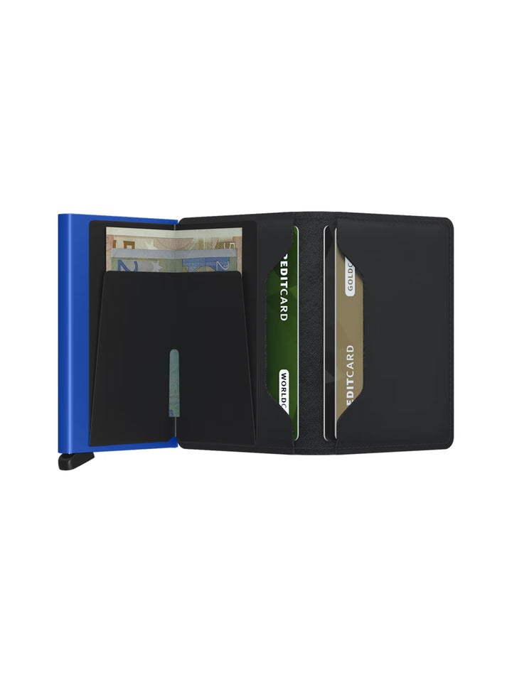 Slim Wallet Matte in Black/Blue