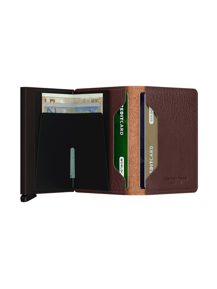 Slim Wallet Veg in Espresso - Brown