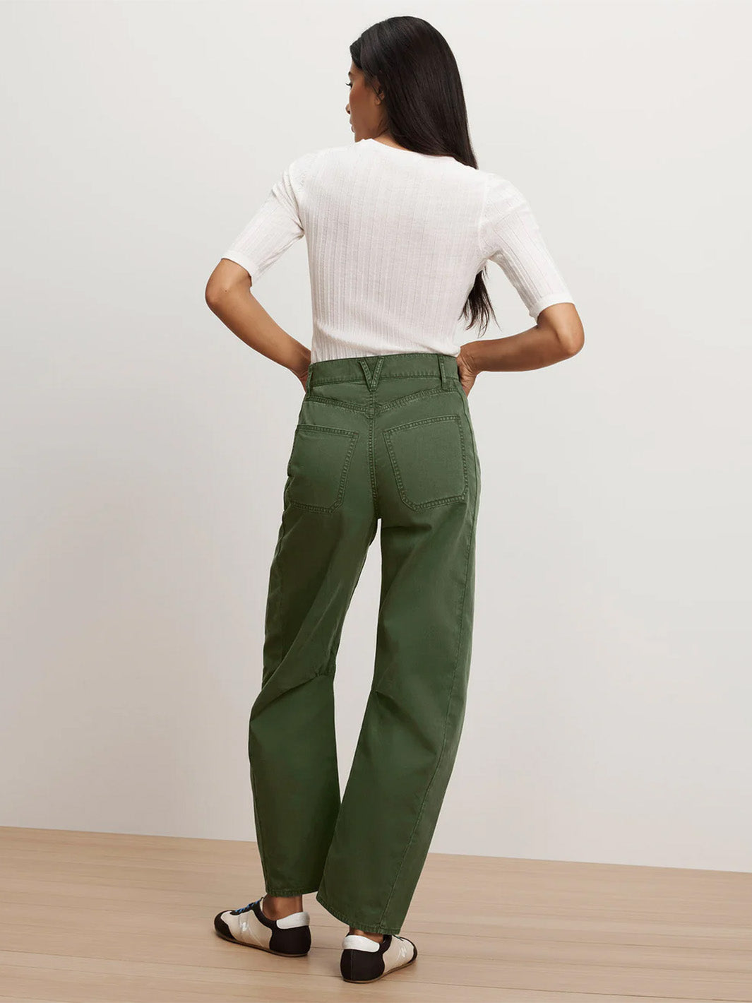 Sloan Barrel Pant in Dark Hunter Green
