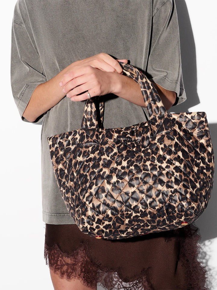 Small Metro Tote Deluxe in Leopard