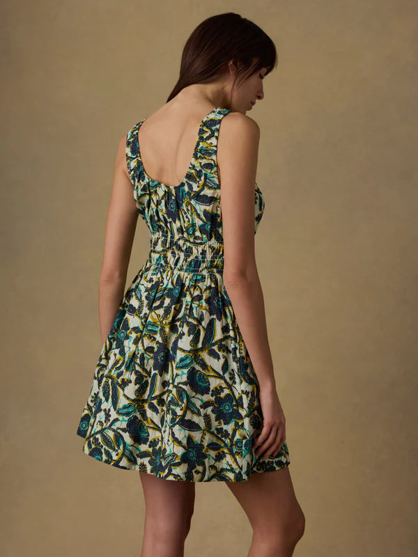 Montecito Linen Mini Dress in Tropics
