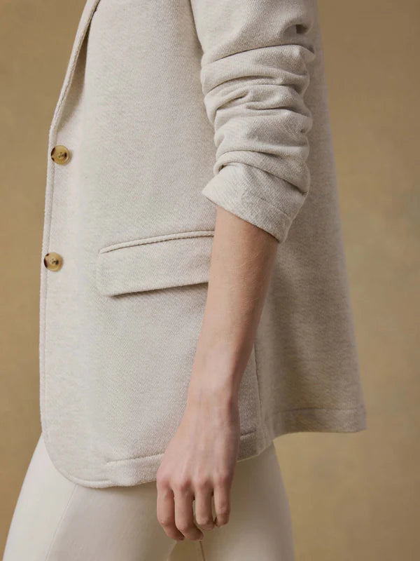 Inlet Knit Blazer in Light Oatmeal Melange