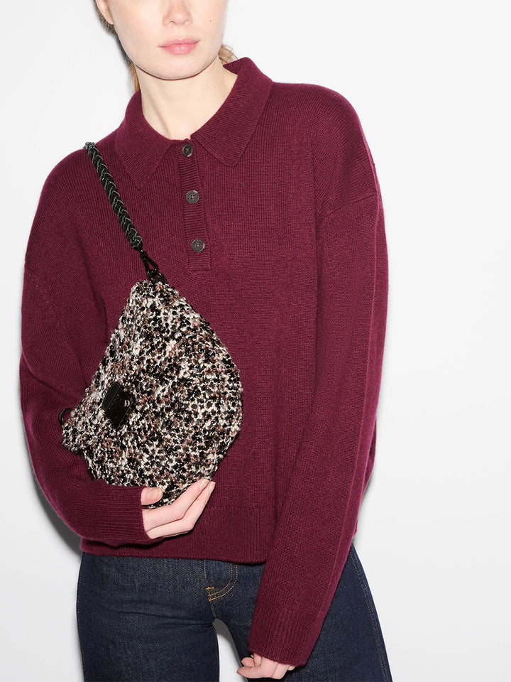 Crosby Lock Saddle in Sequin Winter Boucle