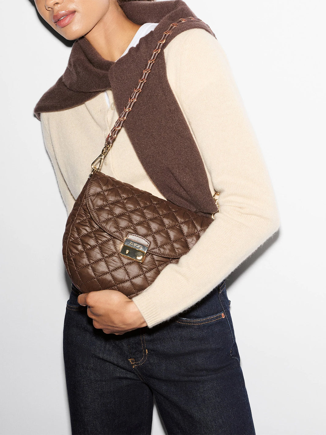 Crosby Lock Saddle in Walnut Brown