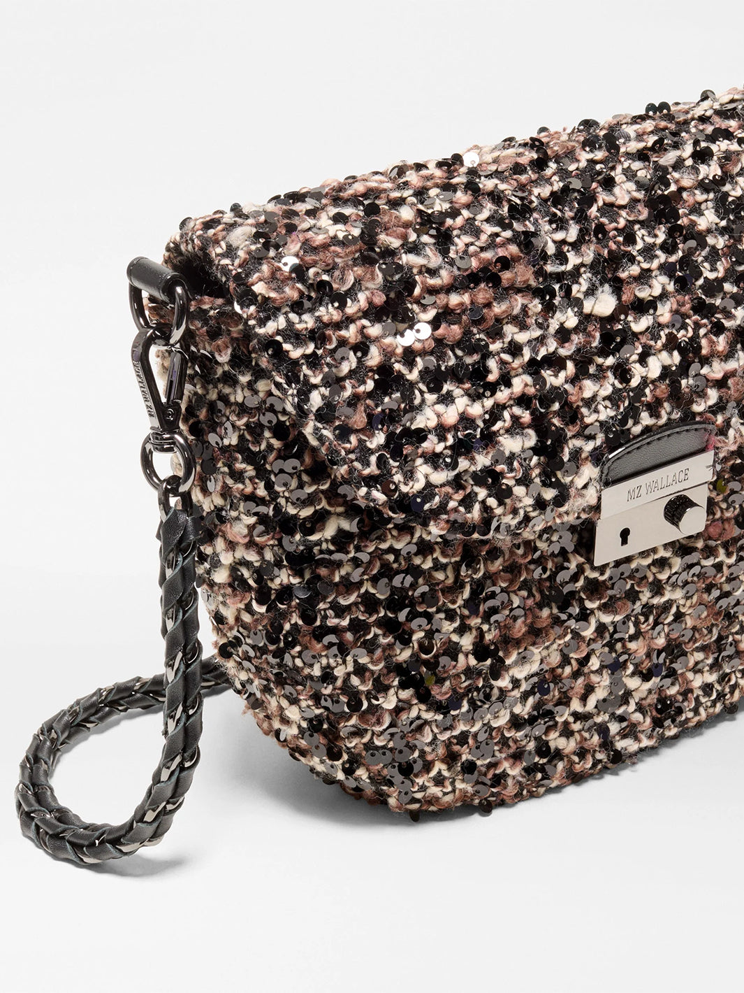 Crosby Lock Saddle in Sequin Winter Boucle